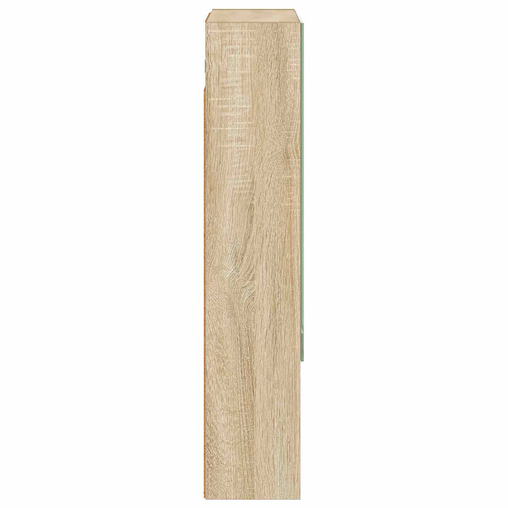 vidaXL Szafka z lustrem do łazienki Dąb Sonoma 50 x 14,5 x 70 cm