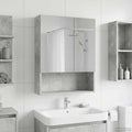 vidaXL Szafka z lustrem do łazienki Betonowy szary 50 x 14,5 x 70 cm