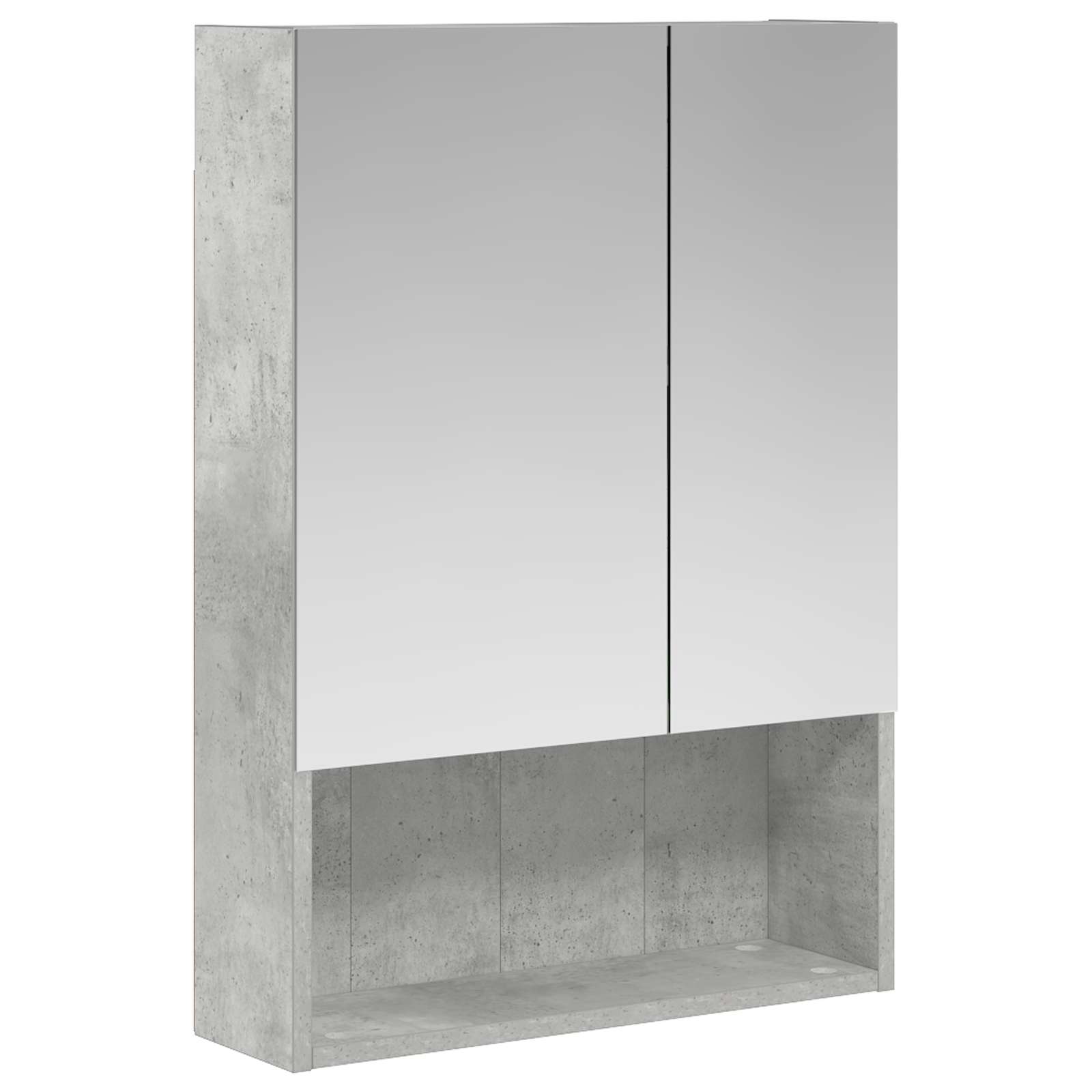 vidaXL Szafka z lustrem do łazienki Betonowy szary 50 x 14,5 x 70 cm