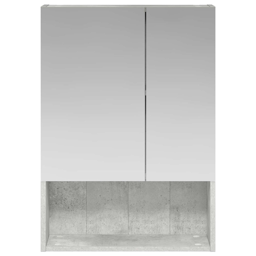 vidaXL Szafka z lustrem do łazienki Betonowy szary 50 x 14,5 x 70 cm