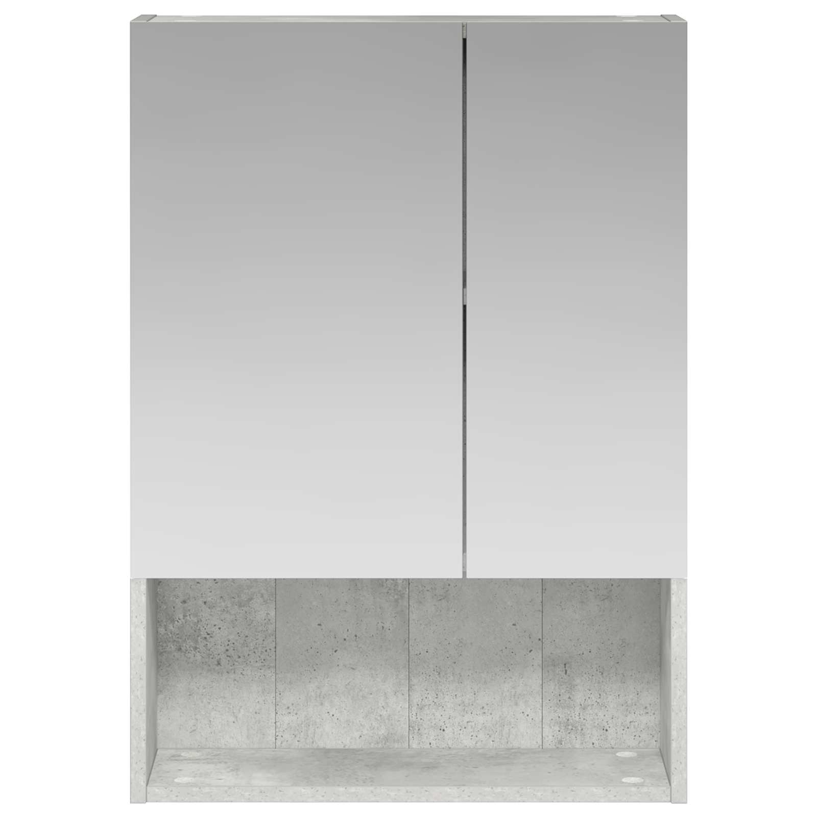 vidaXL Szafka z lustrem do łazienki Betonowy szary 50 x 14,5 x 70 cm