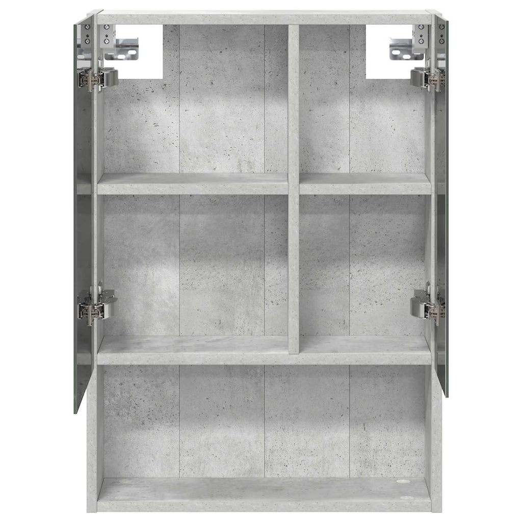 vidaXL Szafka z lustrem do łazienki Betonowy szary 50 x 14,5 x 70 cm