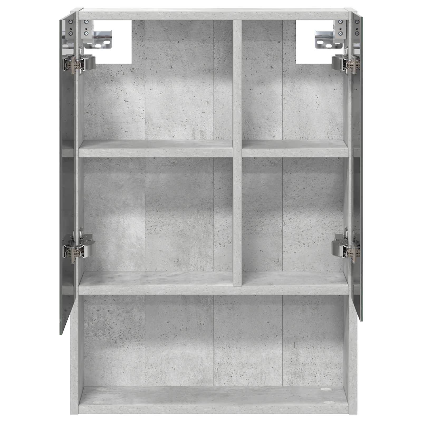 vidaXL Szafka z lustrem do łazienki Betonowy szary 50 x 14,5 x 70 cm
