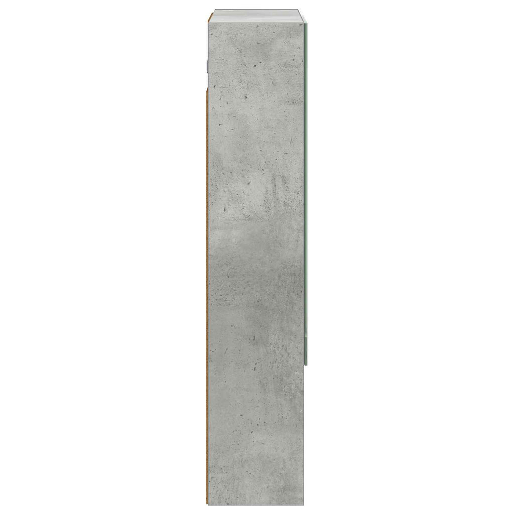 vidaXL Szafka z lustrem do łazienki Betonowy szary 50 x 14,5 x 70 cm