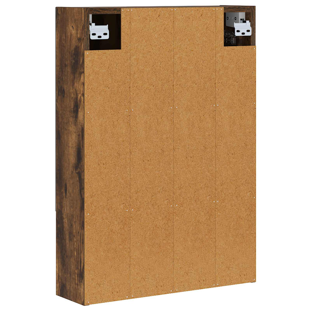 vidaXL Szafka z lustrem do łazienki Dąb wędzony 50 x 14,5 x 70 cm