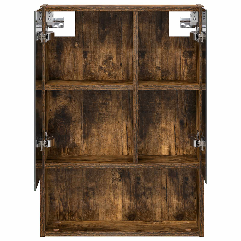 vidaXL Szafka z lustrem do łazienki Dąb wędzony 50 x 14,5 x 70 cm