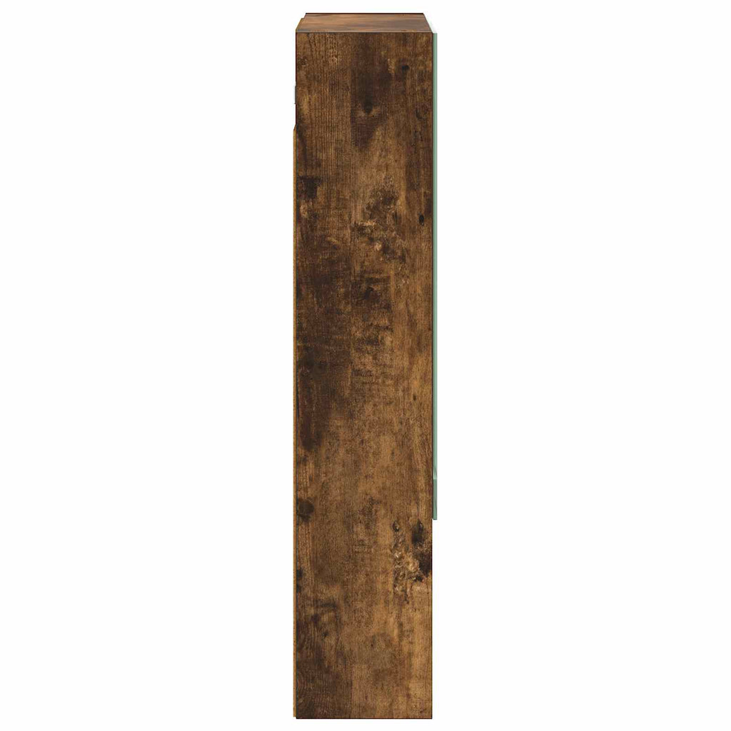 vidaXL Szafka z lustrem do łazienki Dąb wędzony 50 x 14,5 x 70 cm