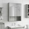 vidaXL Szafka z lustrem do łazienki Szary Sonoma 50 x 14,5 x 70 cm