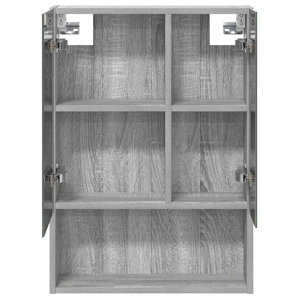 vidaXL Szafka z lustrem do łazienki Szary Sonoma 50 x 14,5 x 70 cm