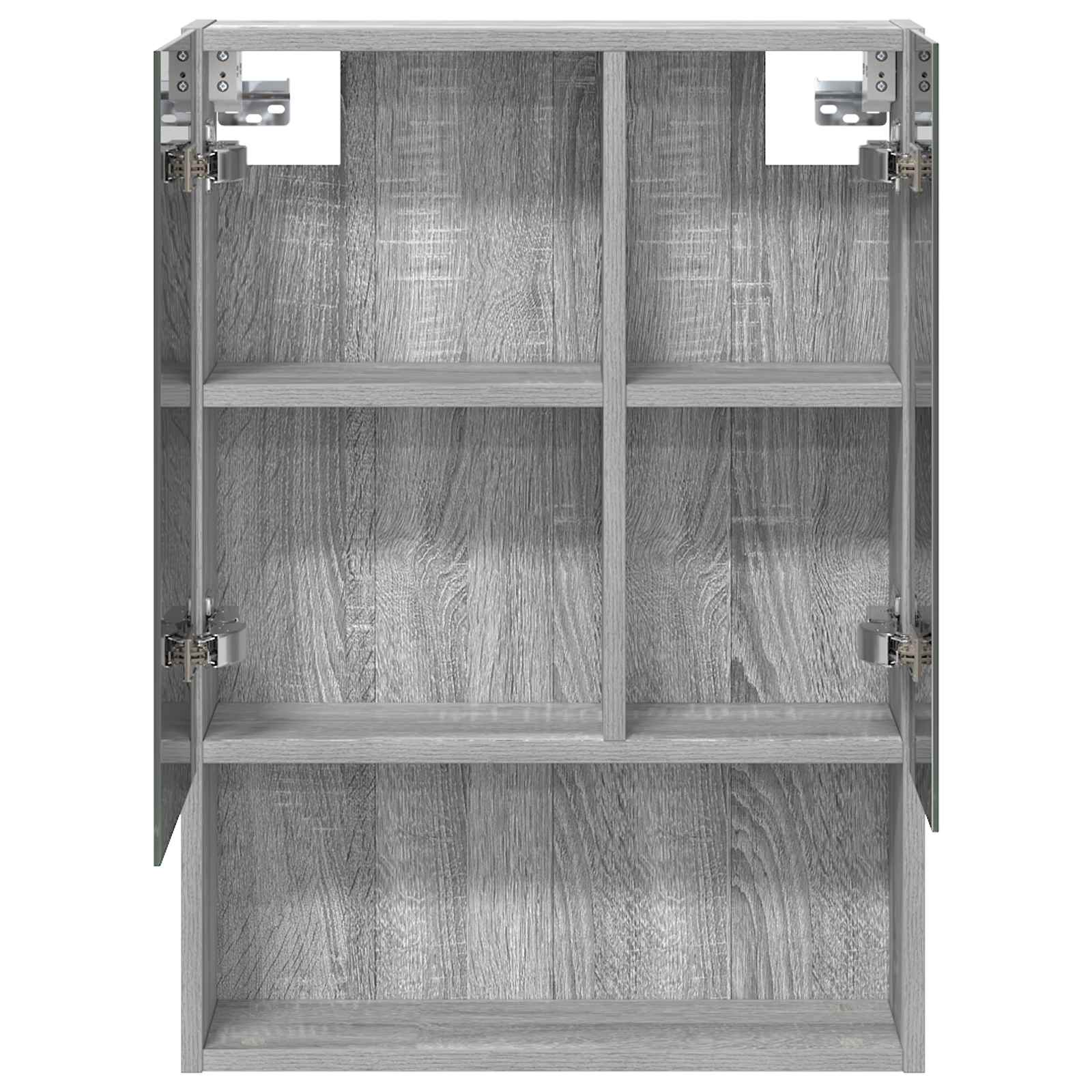 vidaXL Szafka z lustrem do łazienki Szary Sonoma 50 x 14,5 x 70 cm