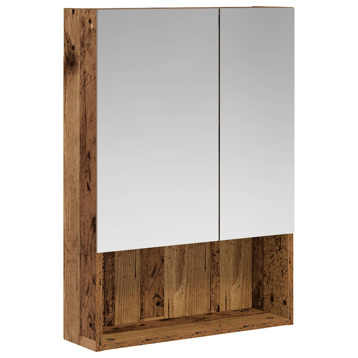 vidaXL Szafka z lustrem do łazienki Stare drewno 50 x 14,5 x 70 cm