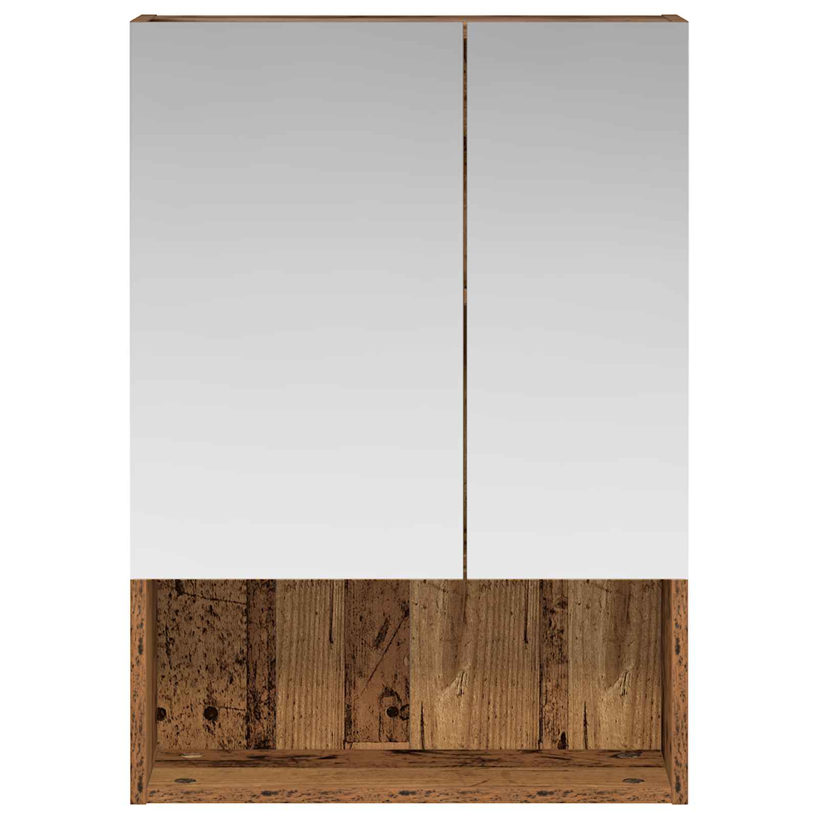 vidaXL Szafka z lustrem do łazienki Stare drewno 50 x 14,5 x 70 cm
