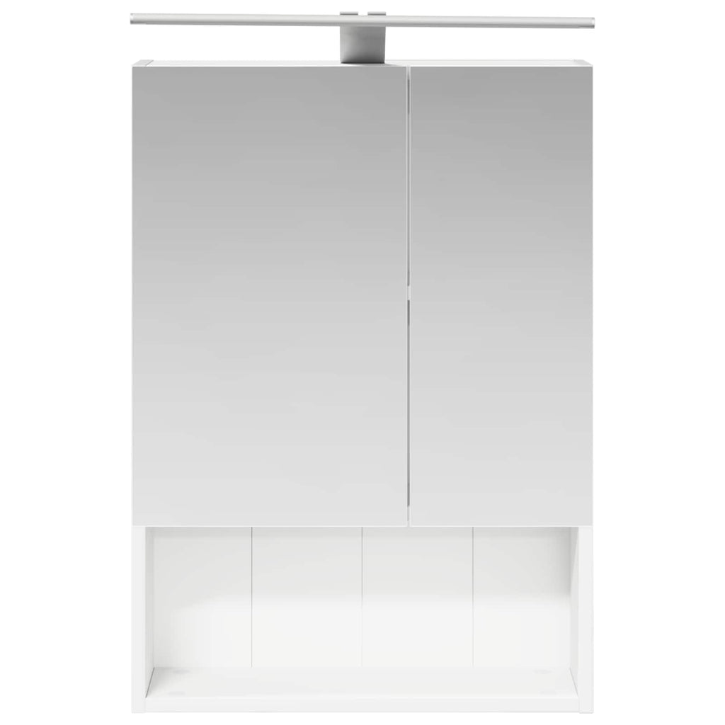 vidaXL Szafka z lustrem do łazienki z półką Biały 50 x 14,5 x 70 cm
