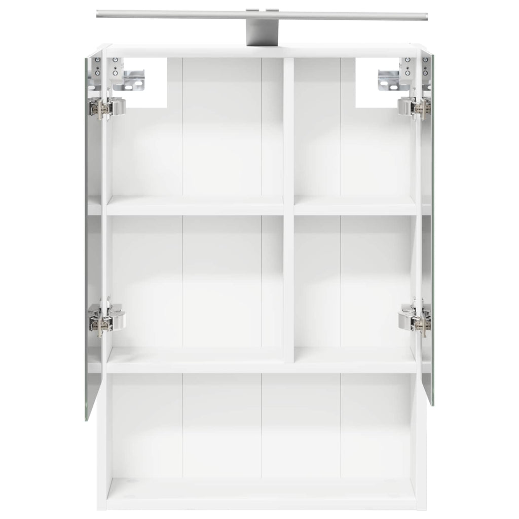 vidaXL Szafka z lustrem do łazienki z półką Biały 50 x 14,5 x 70 cm
