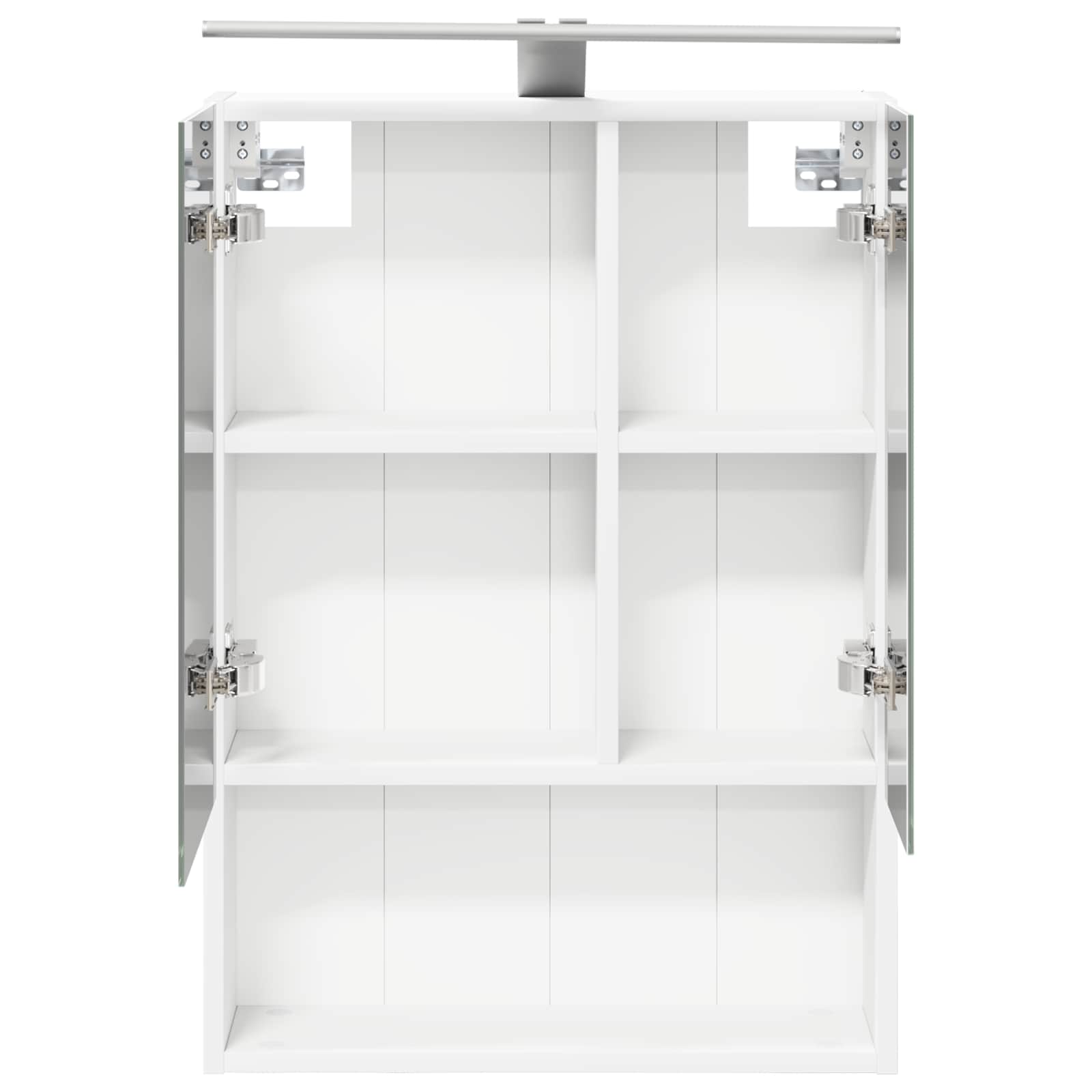 vidaXL Szafka z lustrem do łazienki z półką Biały 50 x 14,5 x 70 cm