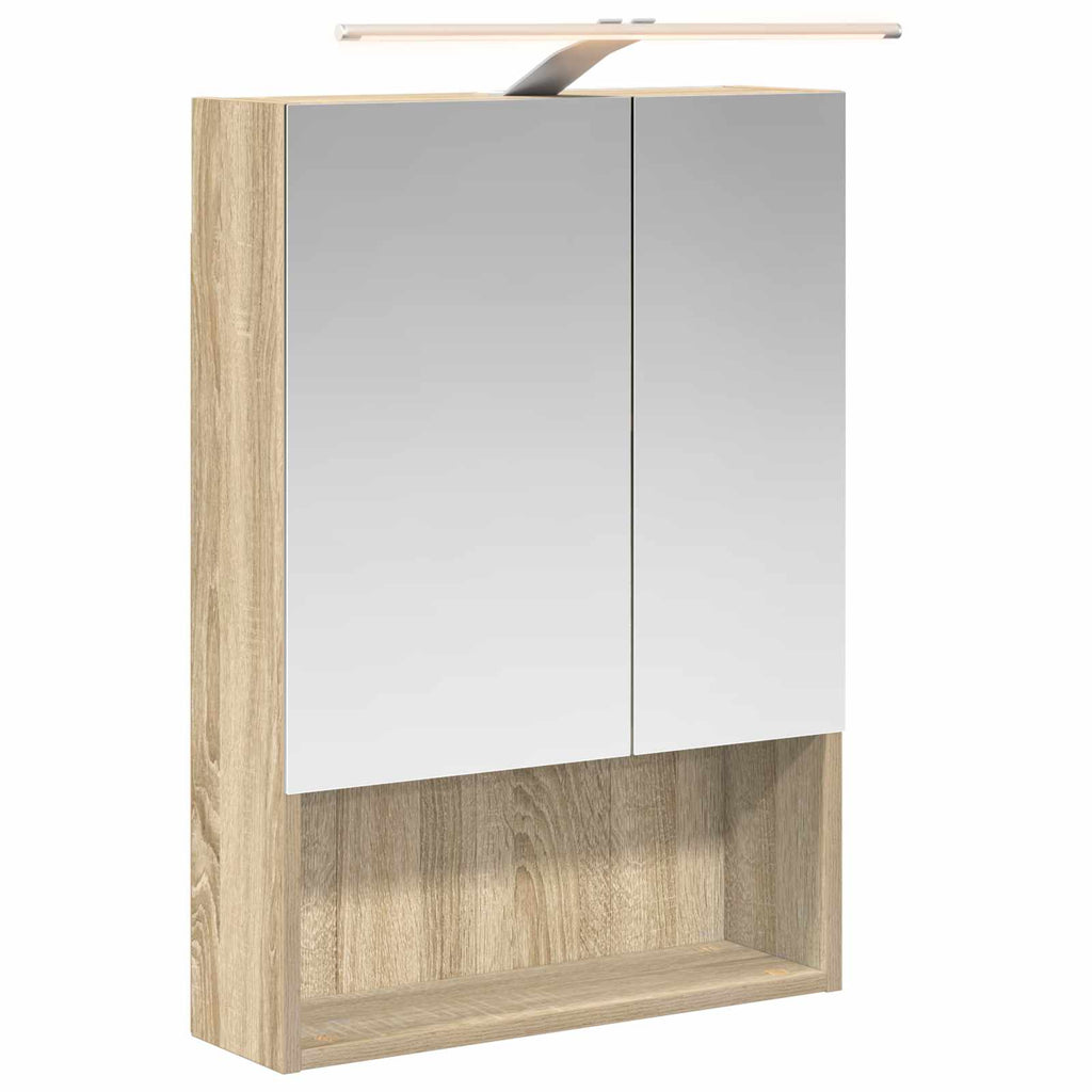 vidaXL Szafka z lustrem do łazienki Dąb Sonoma 50 x 14,5 x 70 cm