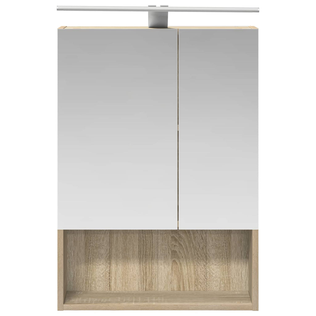 vidaXL Szafka z lustrem do łazienki Dąb Sonoma 50 x 14,5 x 70 cm
