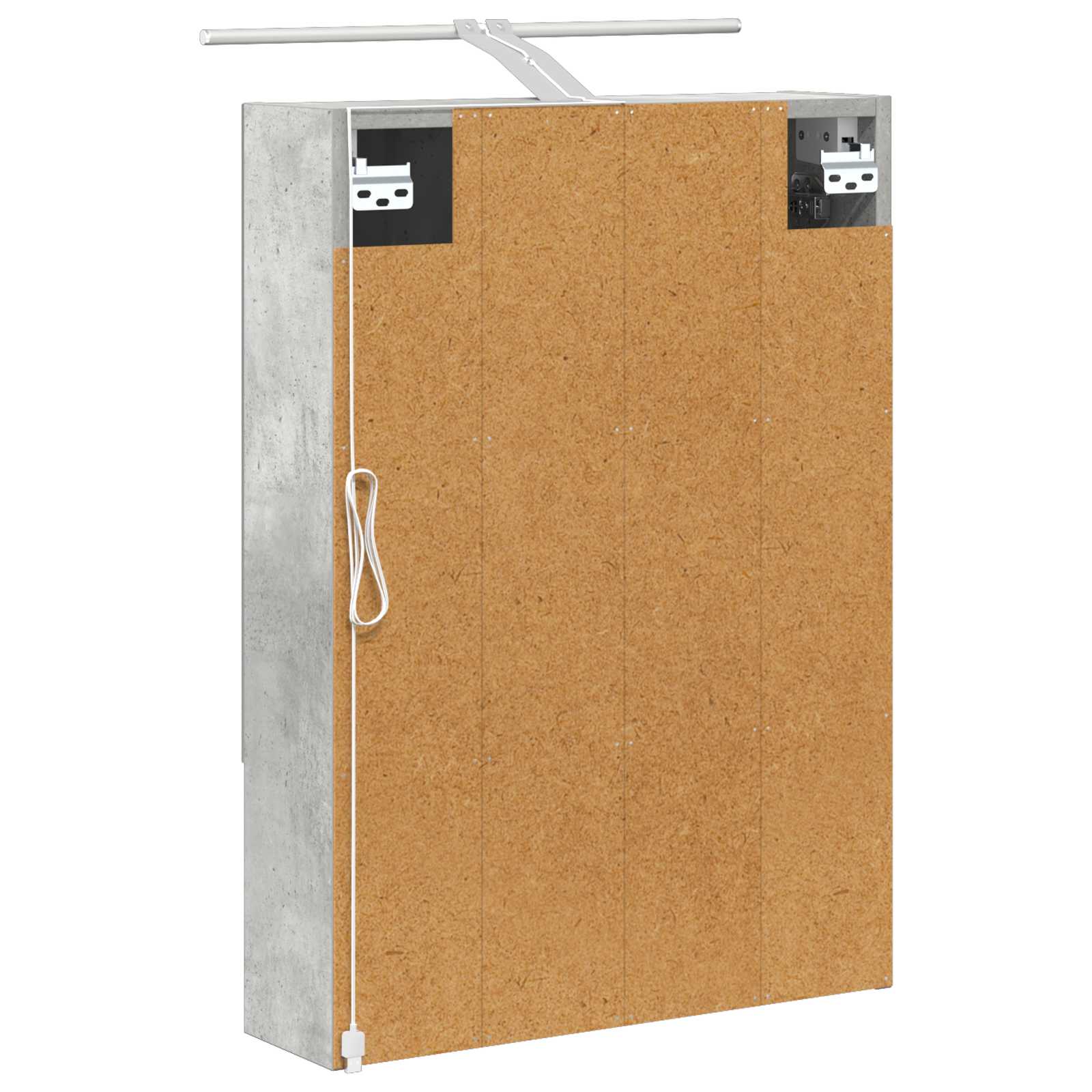 vidaXL Szafka z lustrem do łazienki Betonowy szary 50 x 14,5 x 70 cm