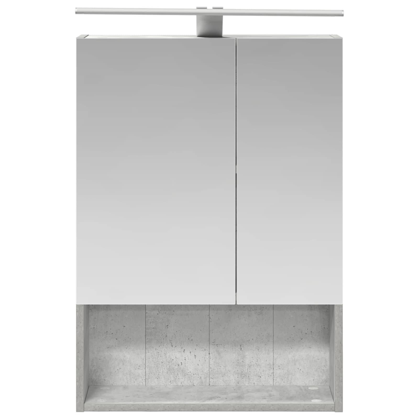 vidaXL Szafka z lustrem do łazienki Betonowy szary 50 x 14,5 x 70 cm