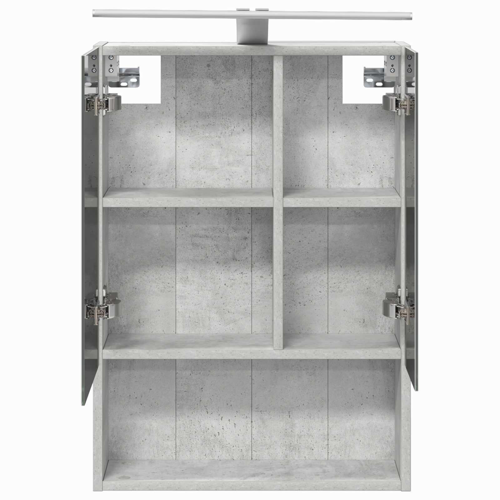 vidaXL Szafka z lustrem do łazienki Betonowy szary 50 x 14,5 x 70 cm