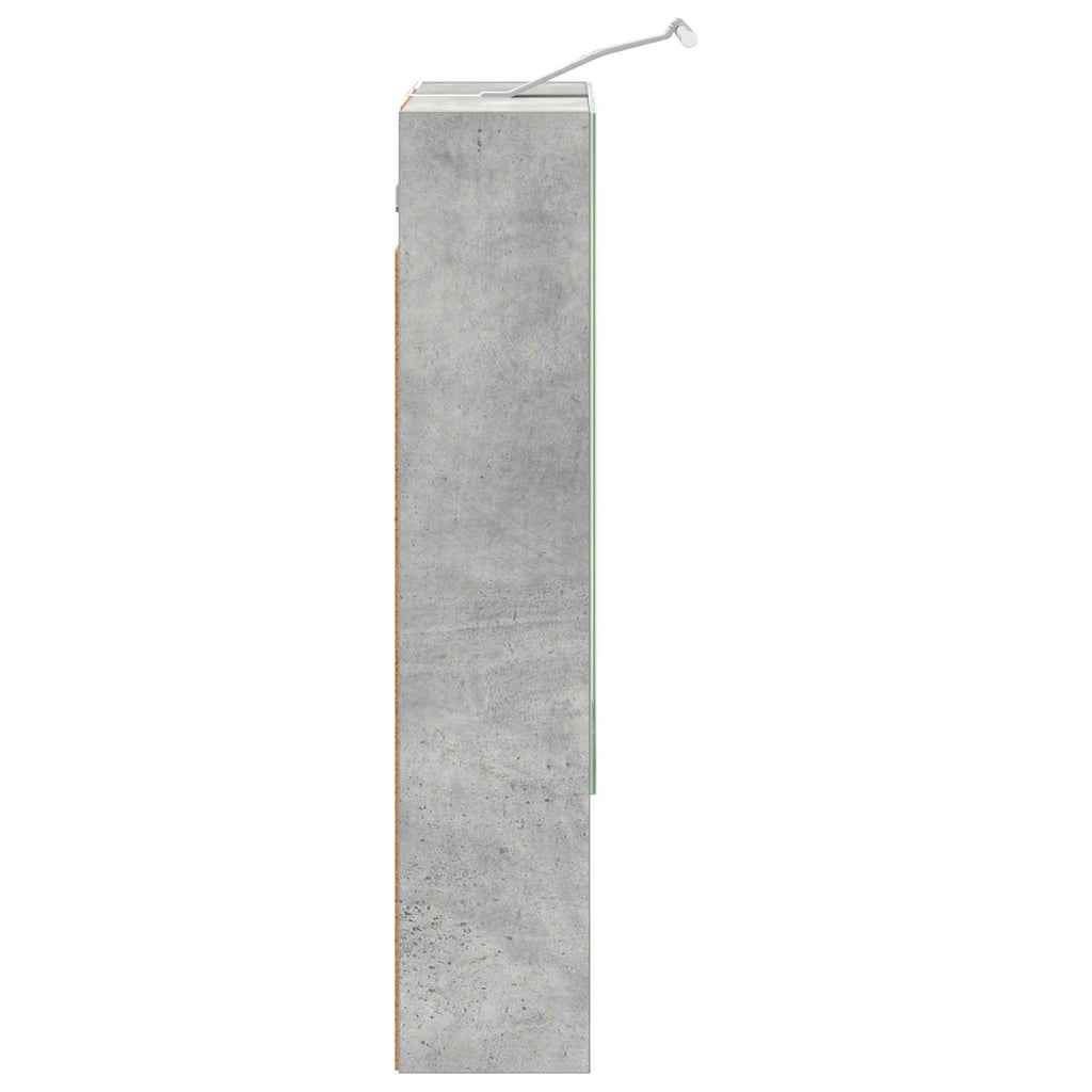 vidaXL Szafka z lustrem do łazienki Betonowy szary 50 x 14,5 x 70 cm