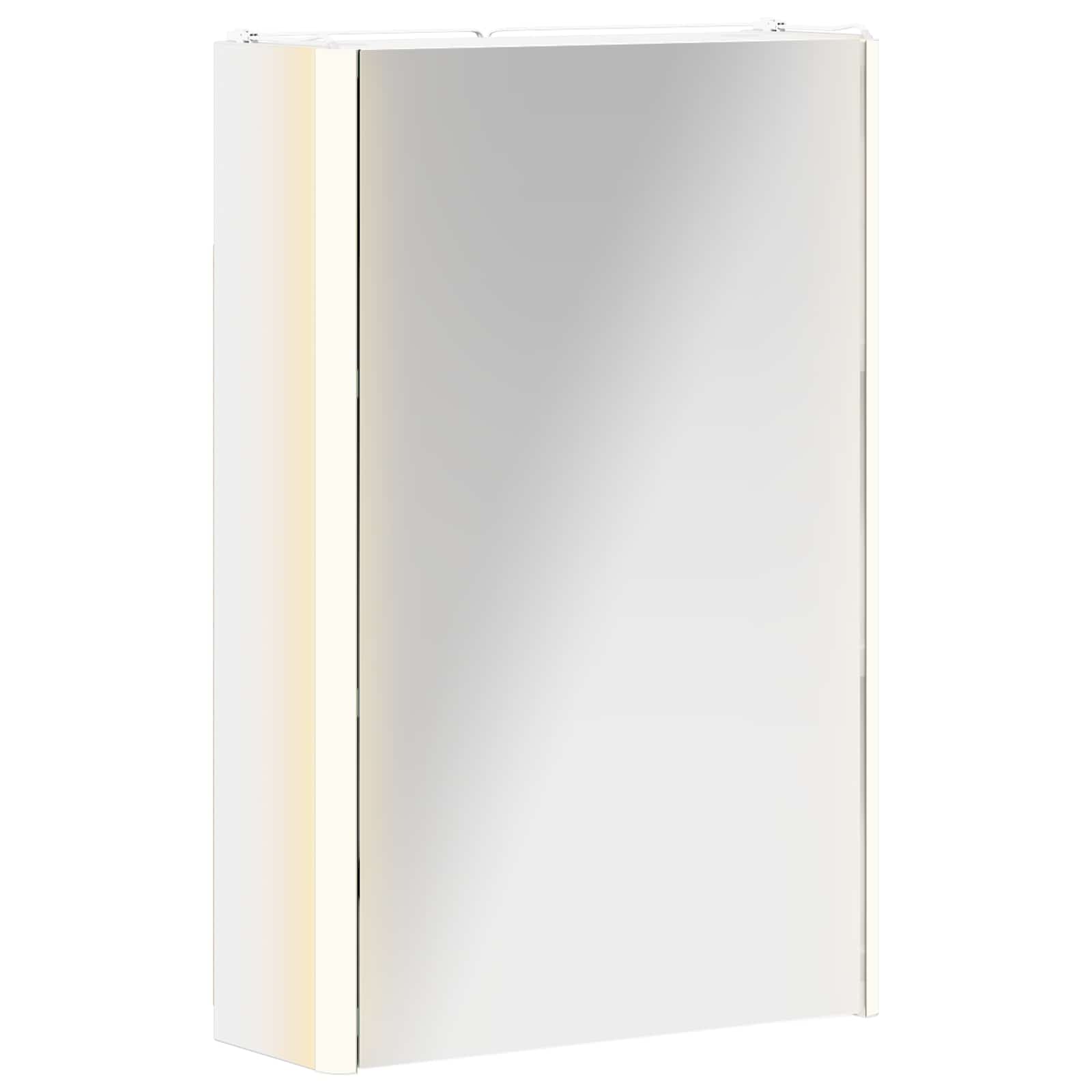 vidaXL Szafka z lustrem do łazienki Biały 33 x 11,5 x 50 cm