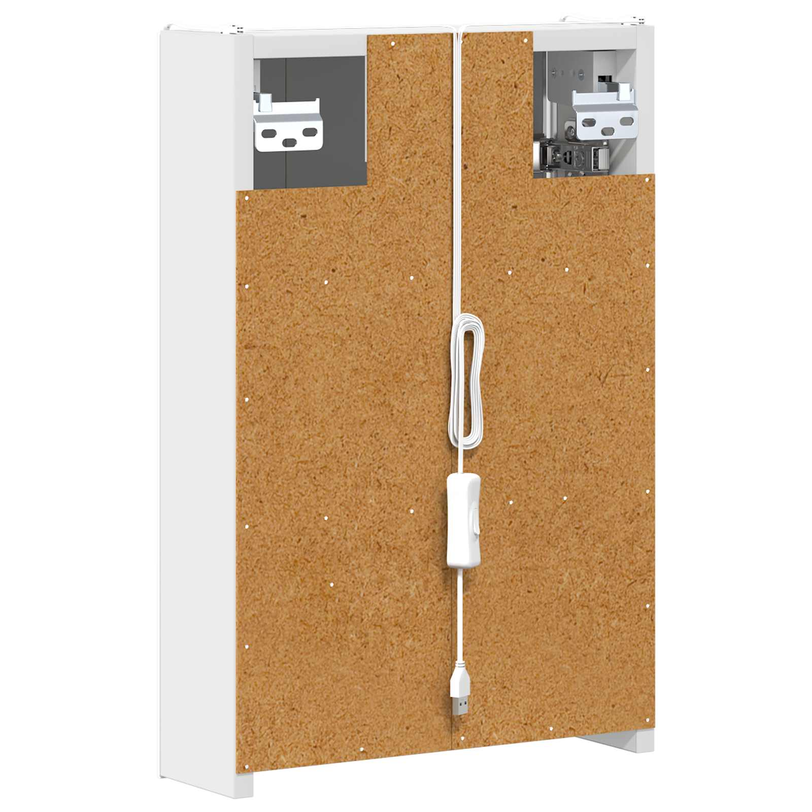 vidaXL Szafka z lustrem do łazienki Biały 33 x 11,5 x 50 cm