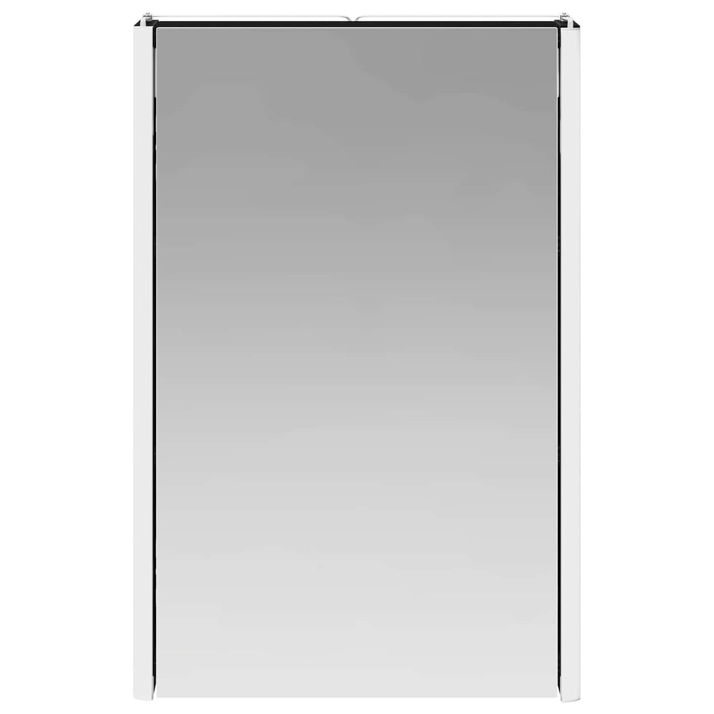 vidaXL Szafka z lustrem do łazienki Czarny Dąb 33 x 11,5 x 50 cm
