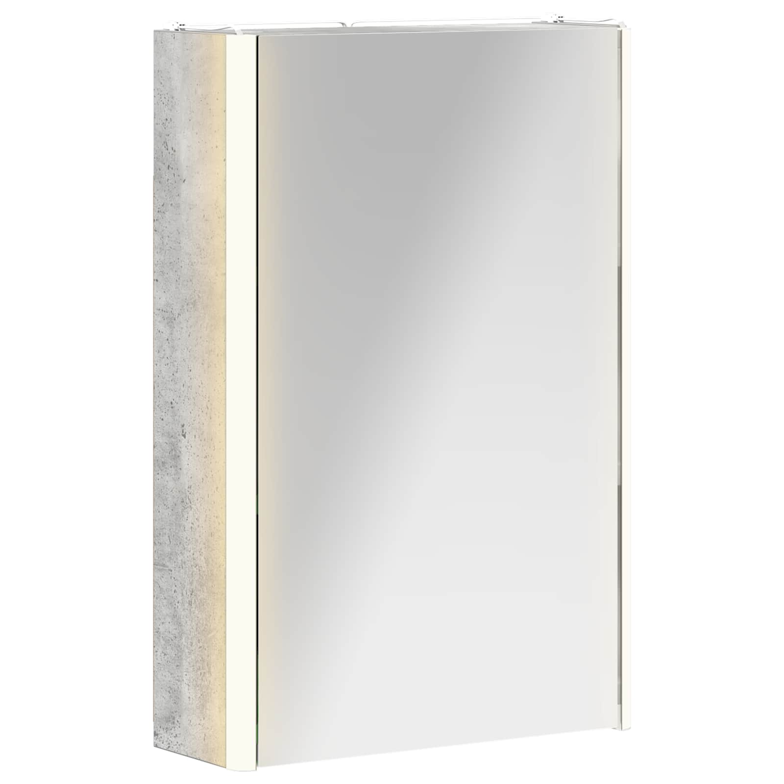vidaXL Szafka z lustrem do łazienki Betonowy szary 33 x 11,5 x 50 cm