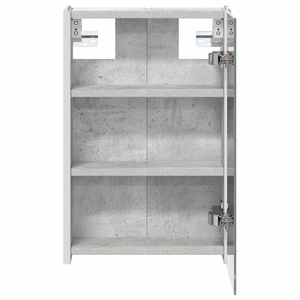 vidaXL Szafka z lustrem do łazienki Betonowy szary 33 x 11,5 x 50 cm