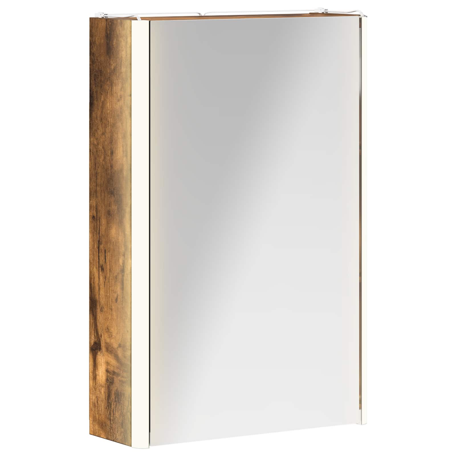 vidaXL Szafka z lustrem do łazienki Dąb wędzony 33 x 11,5 x 50 cm