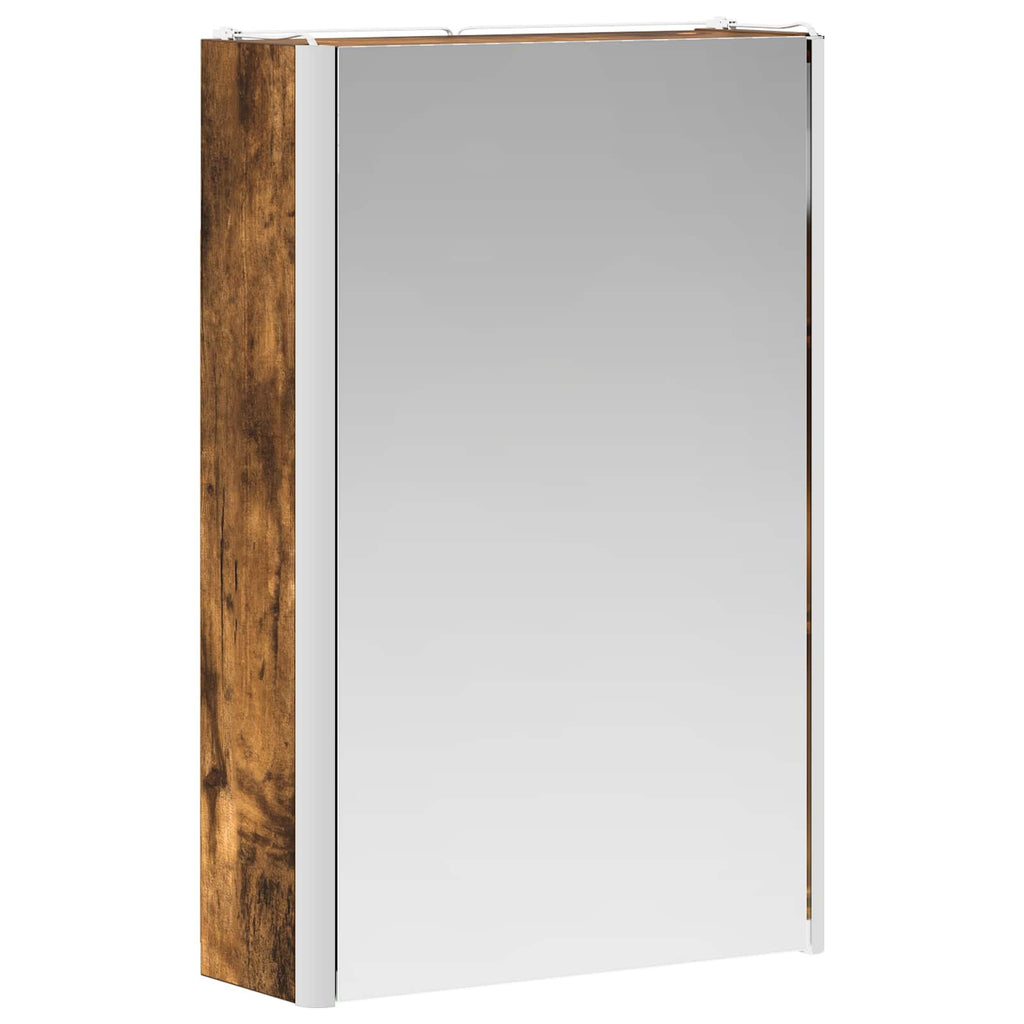 vidaXL Szafka z lustrem do łazienki Dąb wędzony 33 x 11,5 x 50 cm