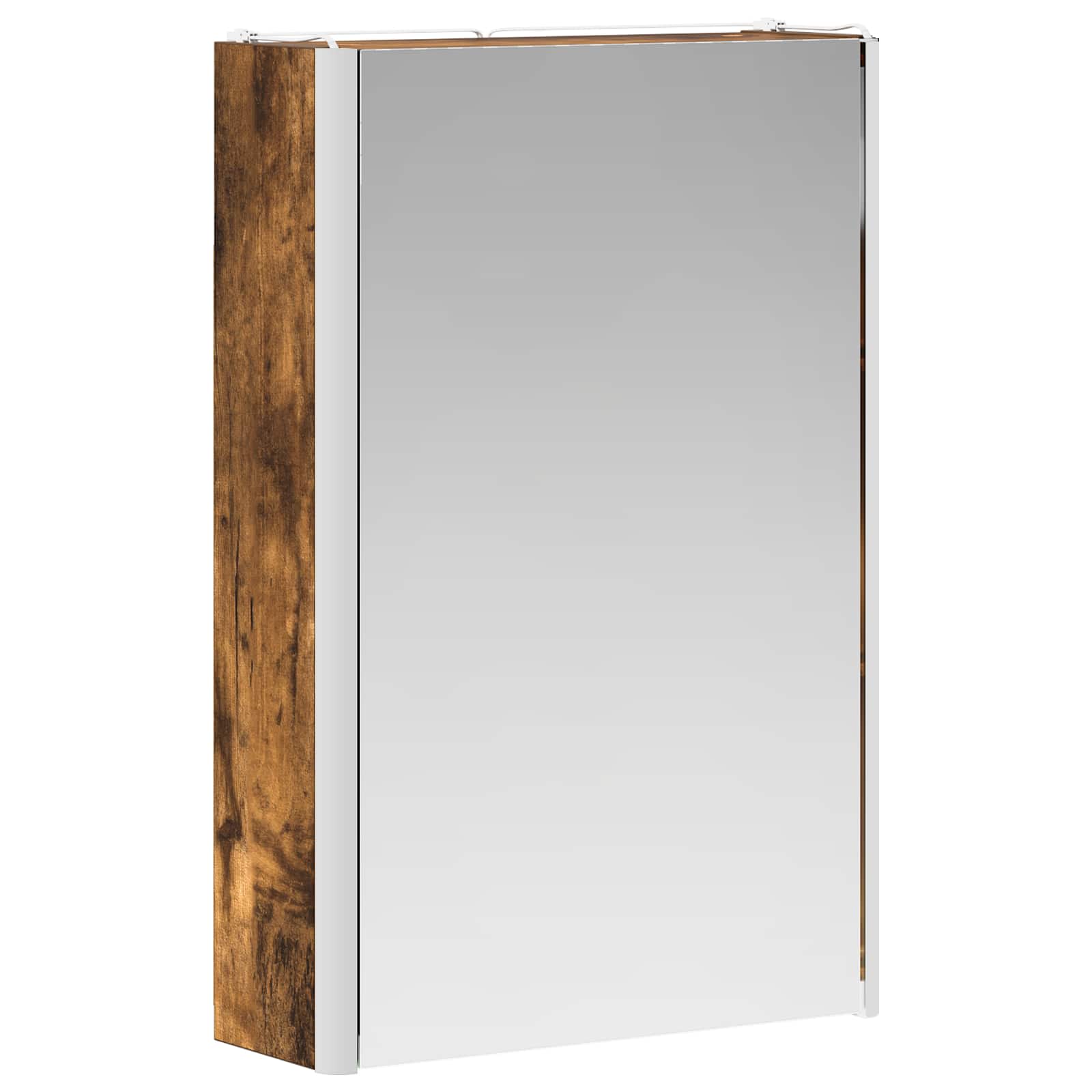 vidaXL Szafka z lustrem do łazienki Dąb wędzony 33 x 11,5 x 50 cm