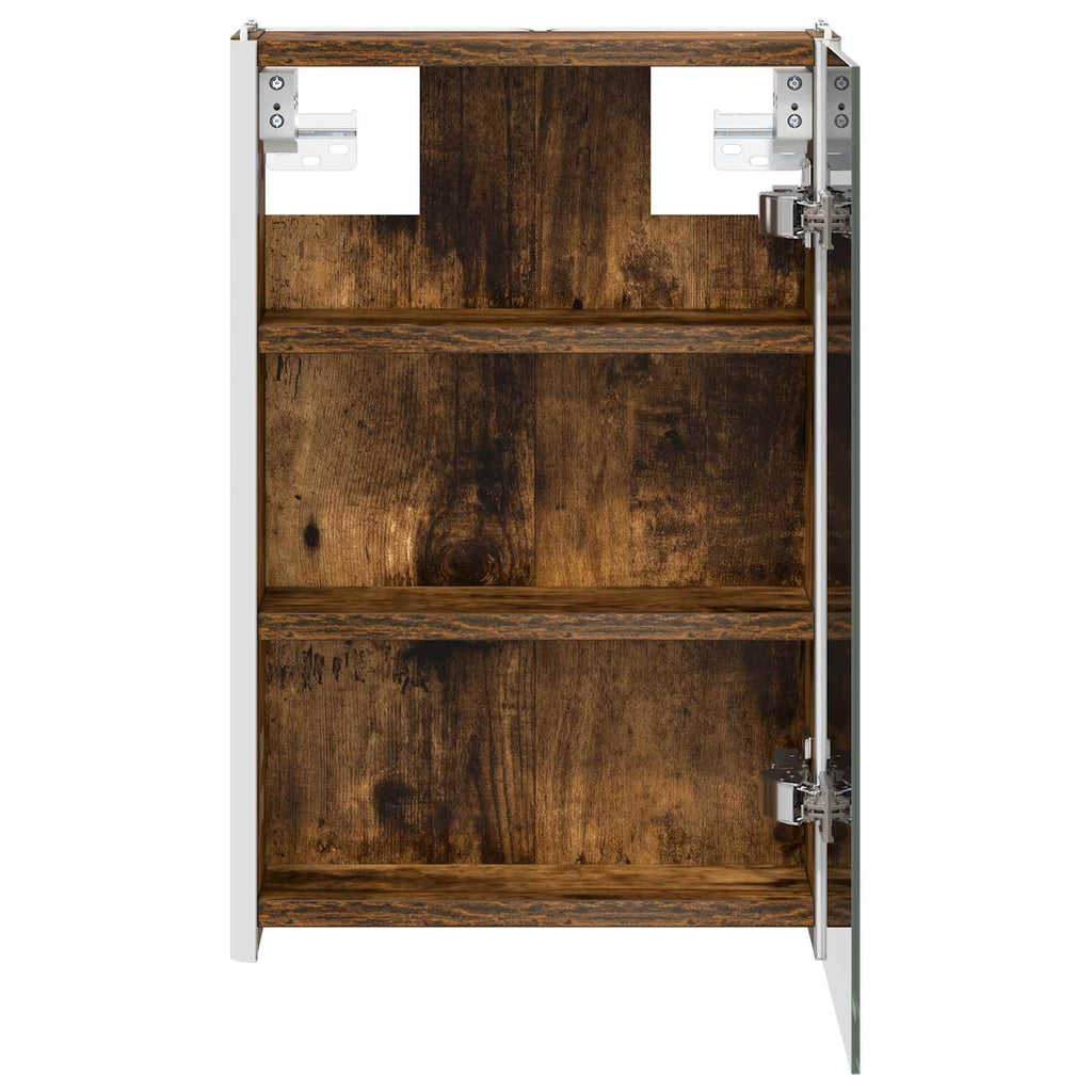 vidaXL Szafka z lustrem do łazienki Dąb wędzony 33 x 11,5 x 50 cm