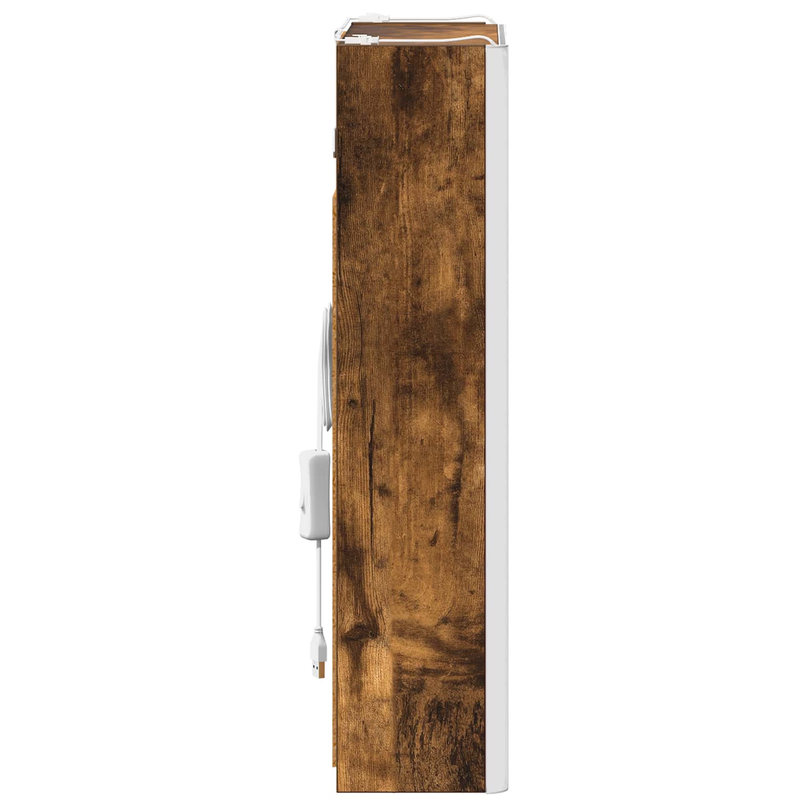 vidaXL Szafka z lustrem do łazienki Dąb wędzony 33 x 11,5 x 50 cm