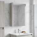 vidaXL Szafka z lustrem do łazienki Szary Sonoma 33 x 11,5 x 50 cm