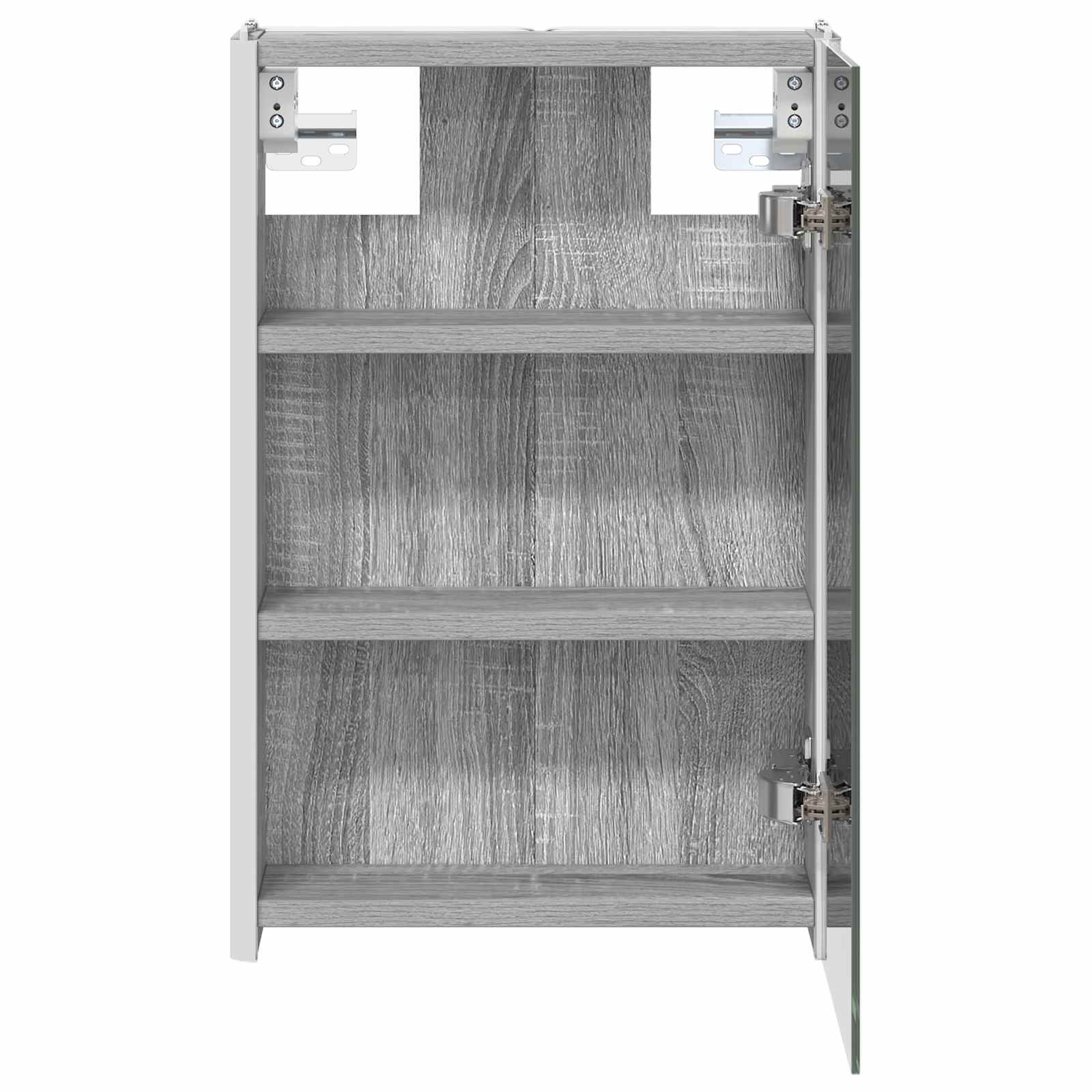 vidaXL Szafka z lustrem do łazienki Szary Sonoma 33 x 11,5 x 50 cm