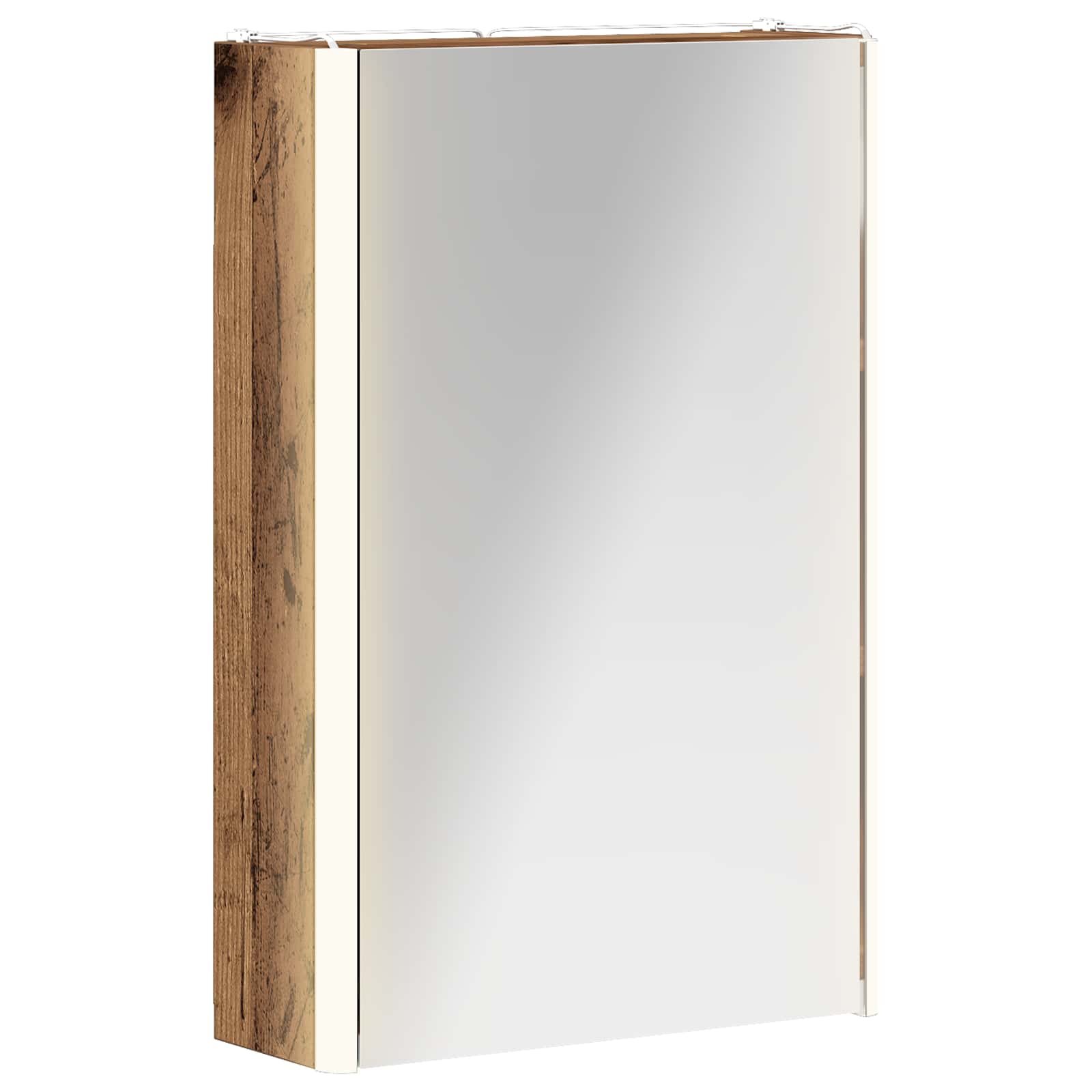vidaXL Szafka z lustrem do łazienki Stare drewno 33 x 11,5 x 50 cm