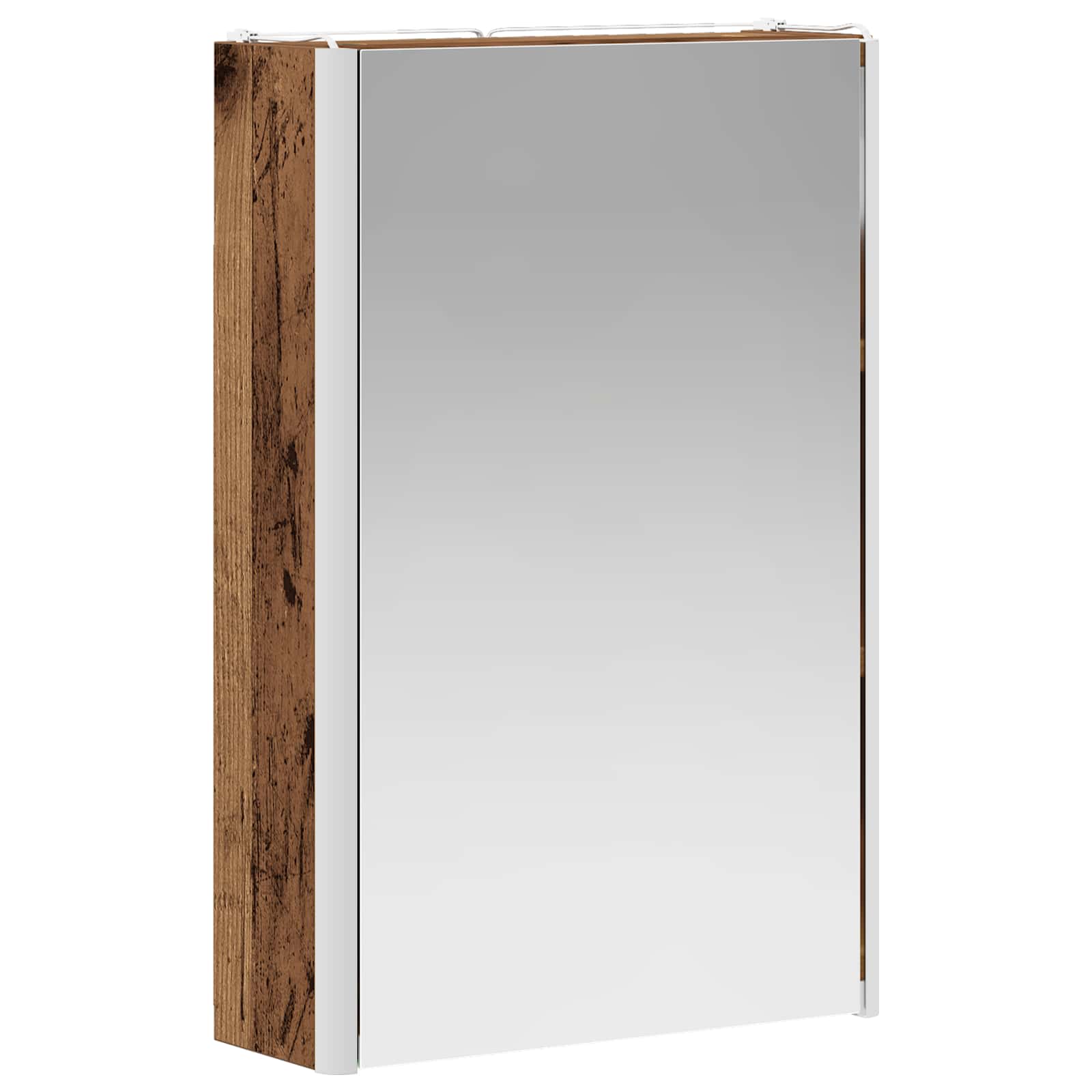 vidaXL Szafka z lustrem do łazienki Stare drewno 33 x 11,5 x 50 cm