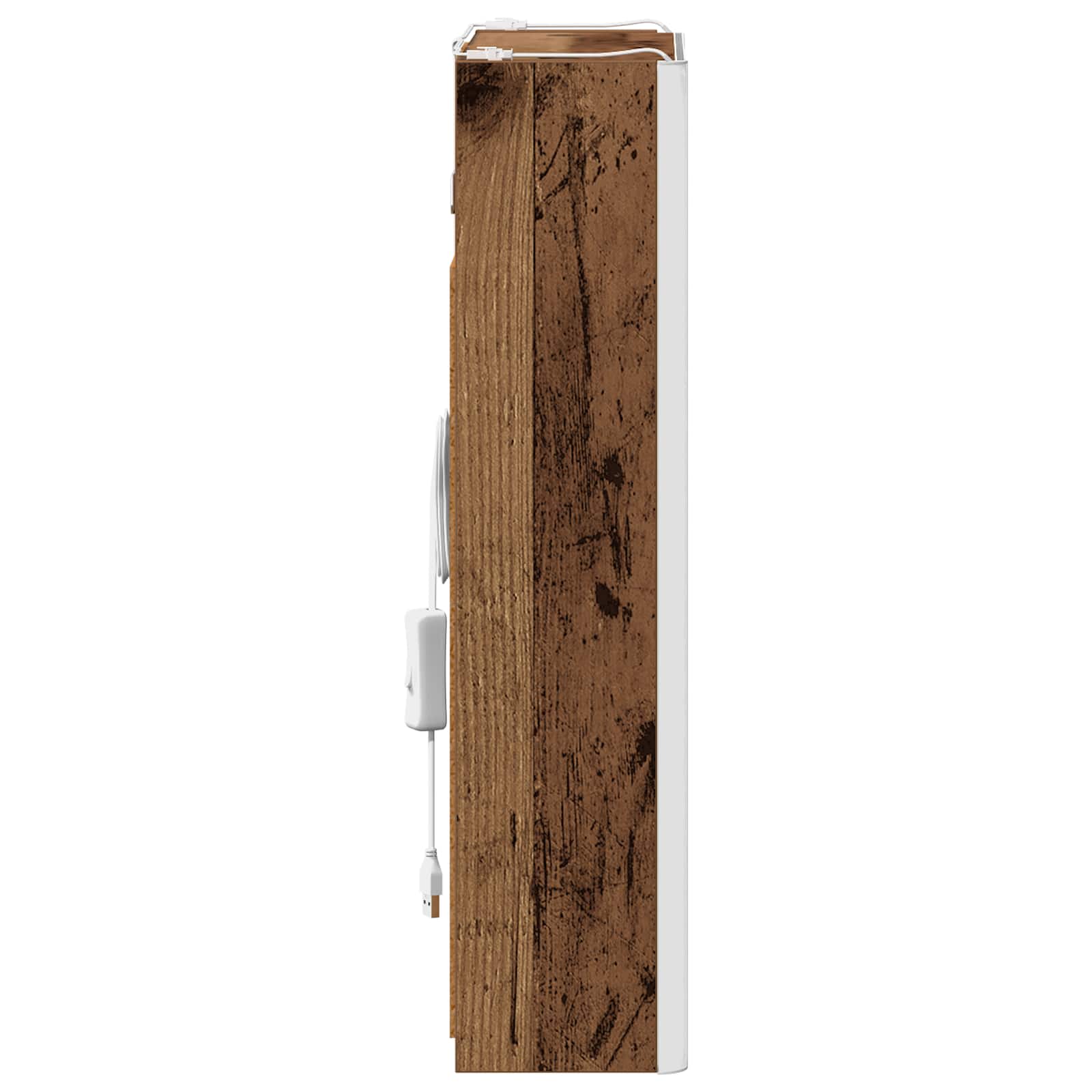 vidaXL Szafka z lustrem do łazienki Stare drewno 33 x 11,5 x 50 cm