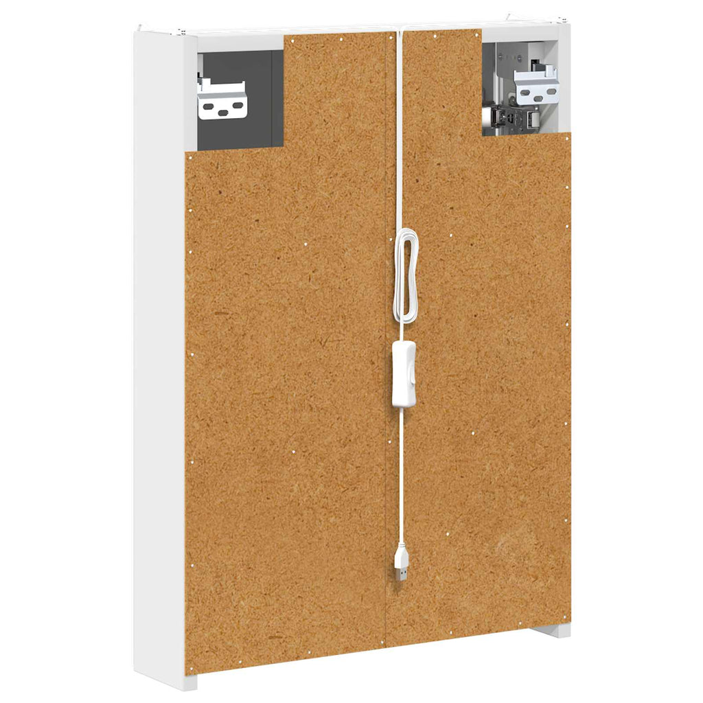 vidaXL Szafka z lustrem do łazienki Biały 43 x 11,5 x 60,5 cm