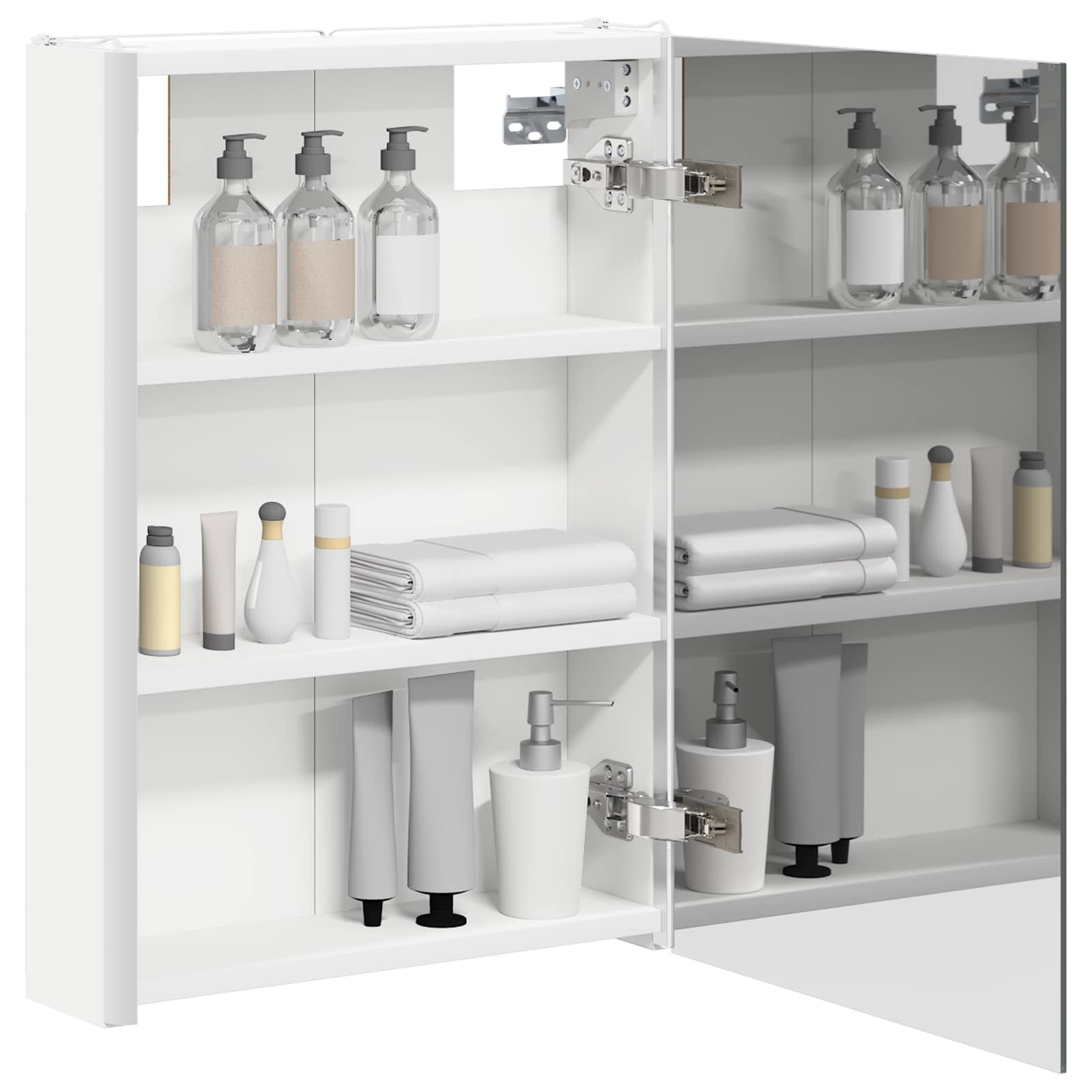 vidaXL Szafka z lustrem do łazienki Biały 43 x 11,5 x 60,5 cm