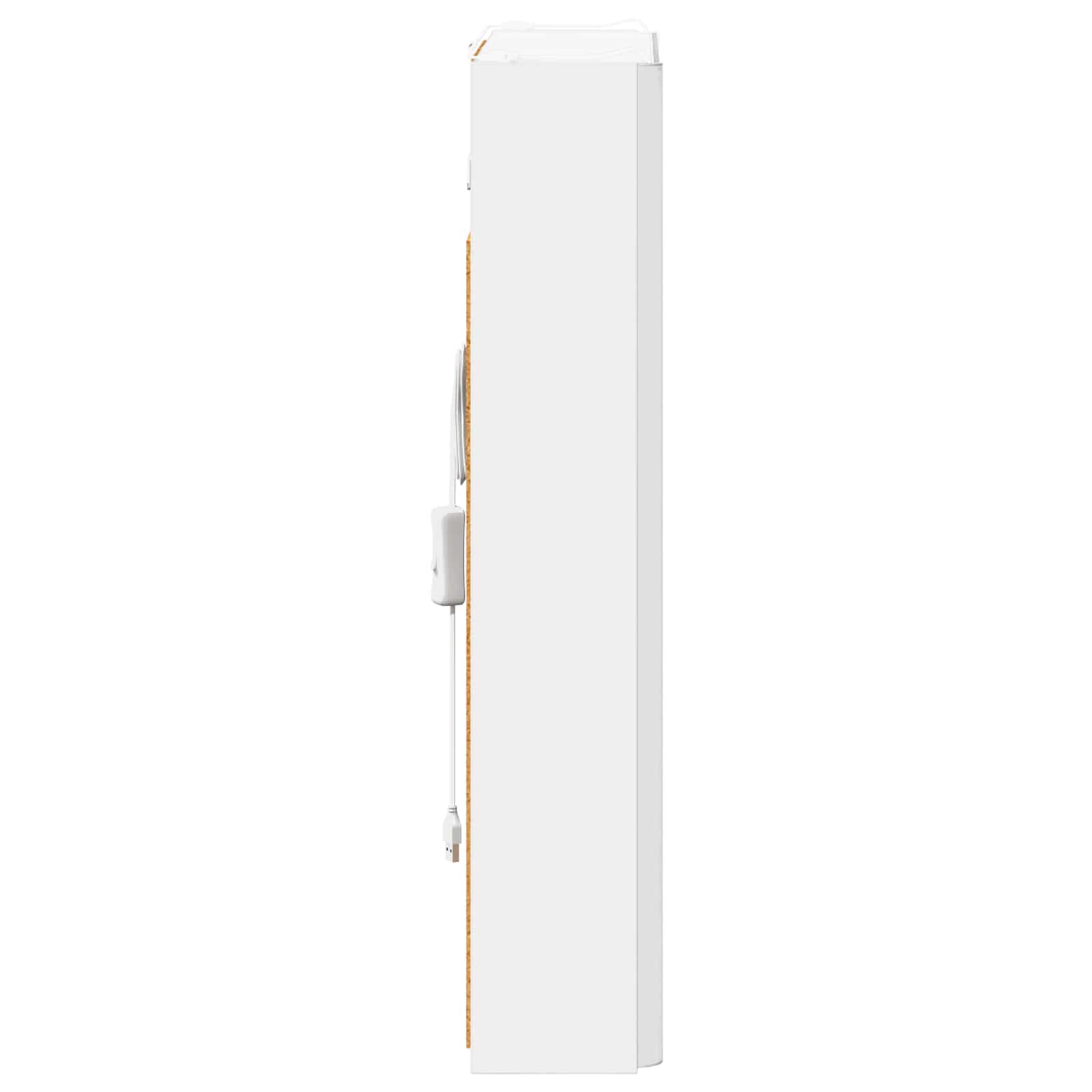vidaXL Szafka z lustrem do łazienki Biały 43 x 11,5 x 60,5 cm