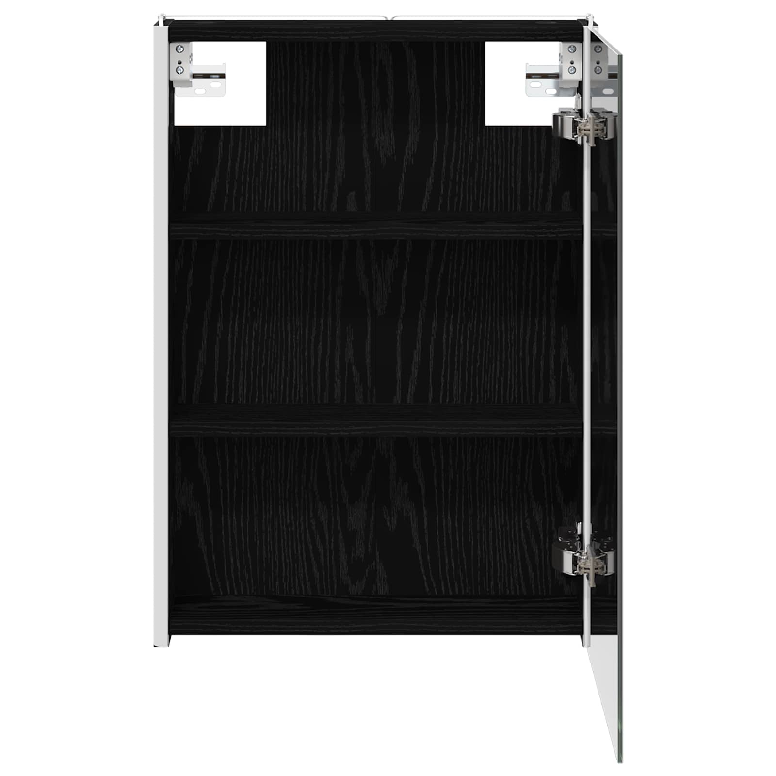 vidaXL Szafka z lustrem do łazienki Czarny Dąb 43 x 11,5 x 60,5 cm