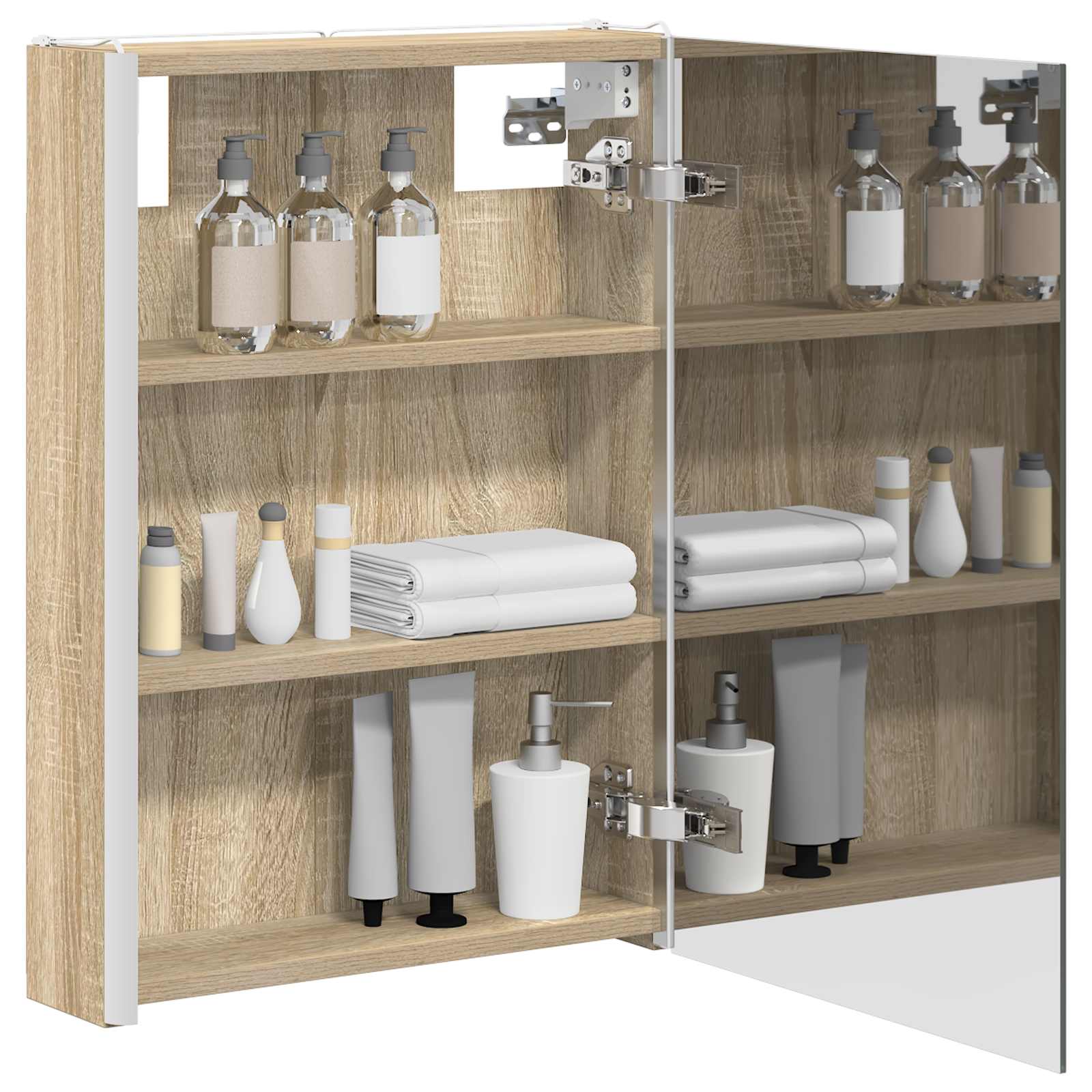 vidaXL Szafka z lustrem do łazienki Dąb Sonoma 43 x 11,5 x 60,5 cm