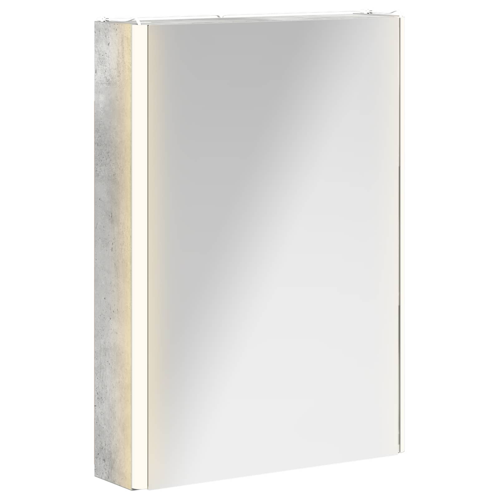vidaXL Szafka z lustrem do łazienki Betonowy szary 43 x 11,5 x 60,5 cm