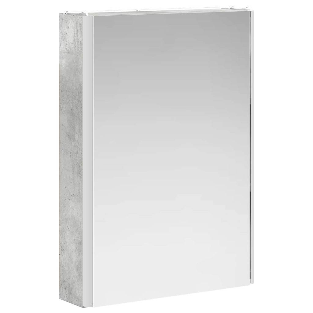 vidaXL Szafka z lustrem do łazienki Betonowy szary 43 x 11,5 x 60,5 cm