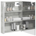 vidaXL Szafka z lustrem do łazienki Betonowy szary 43 x 11,5 x 60,5 cm