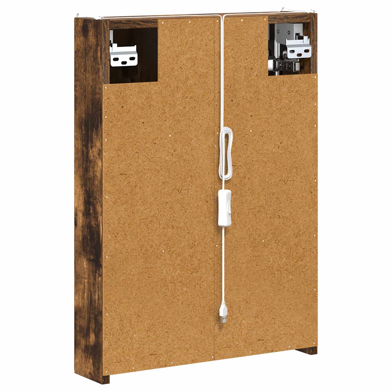 vidaXL Szafka z lustrem do łazienki Dąb wędzony 43 x 11,5 x 60,5 cm