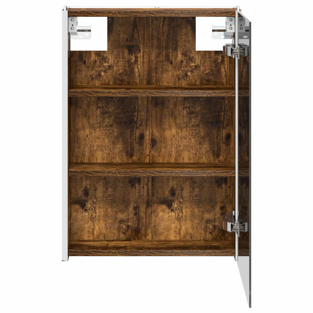 vidaXL Szafka z lustrem do łazienki Dąb wędzony 43 x 11,5 x 60,5 cm